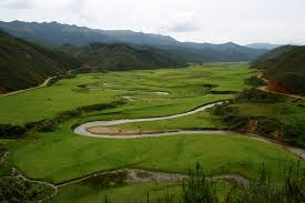 Beautiful snake river Northern Peru