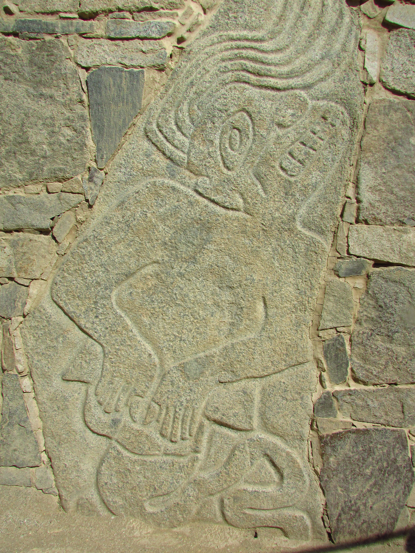 Site archéologique Sechin nord du Pérou