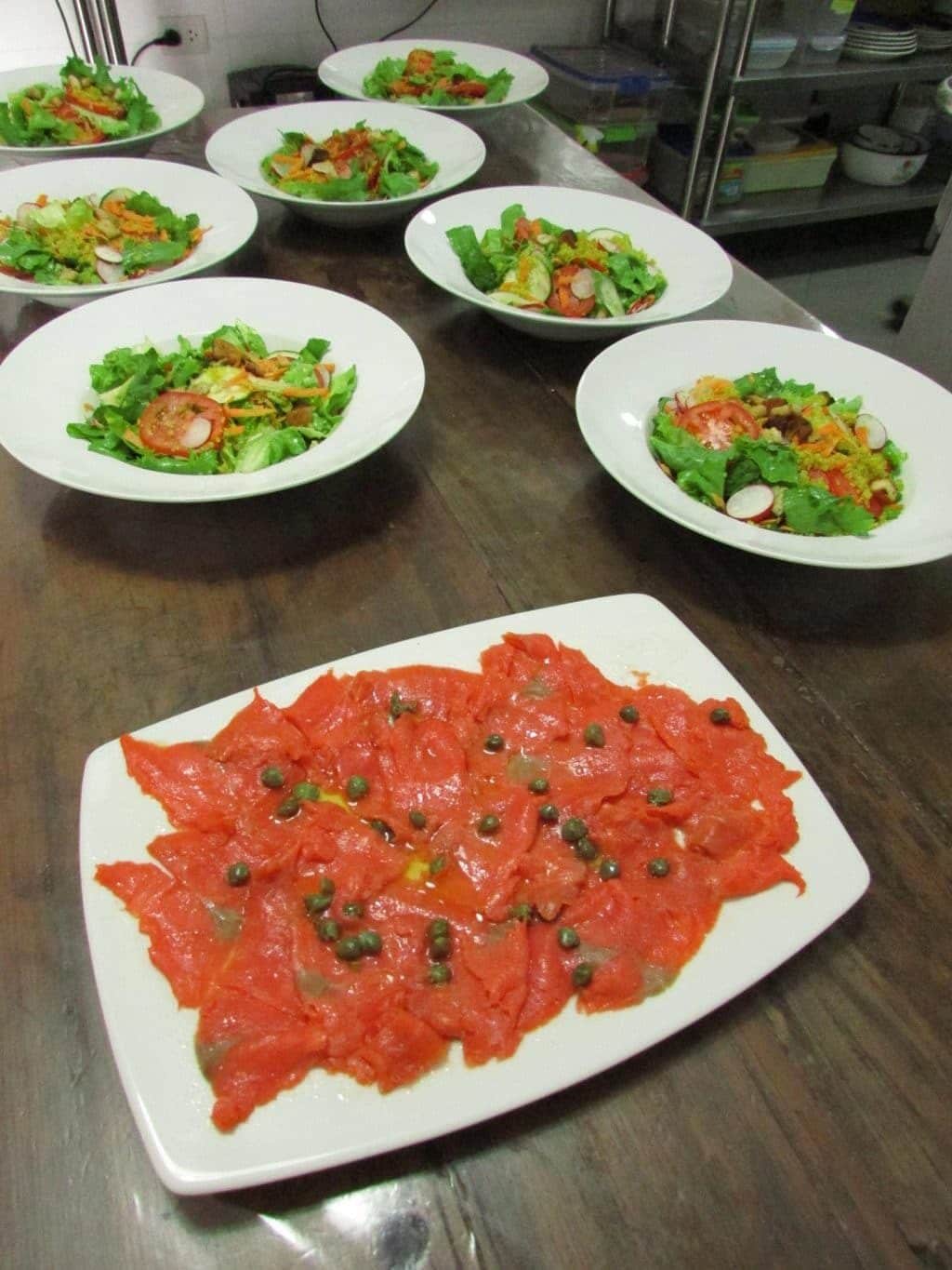Salade et Saumon Fumé