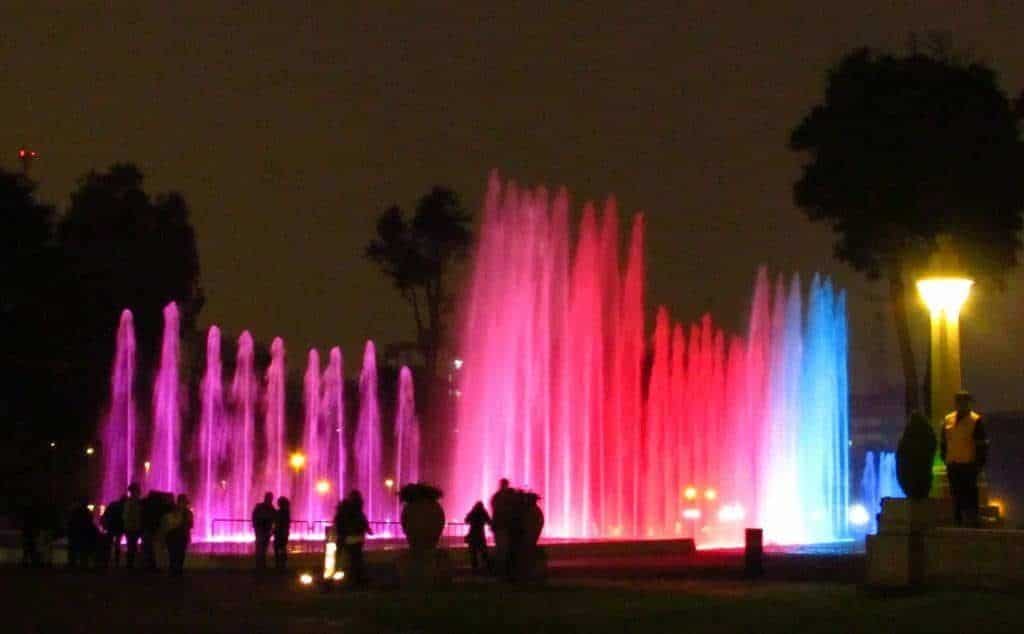 Fountain parque de la reserva Lima