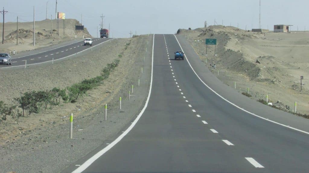 route south of Lima Peru